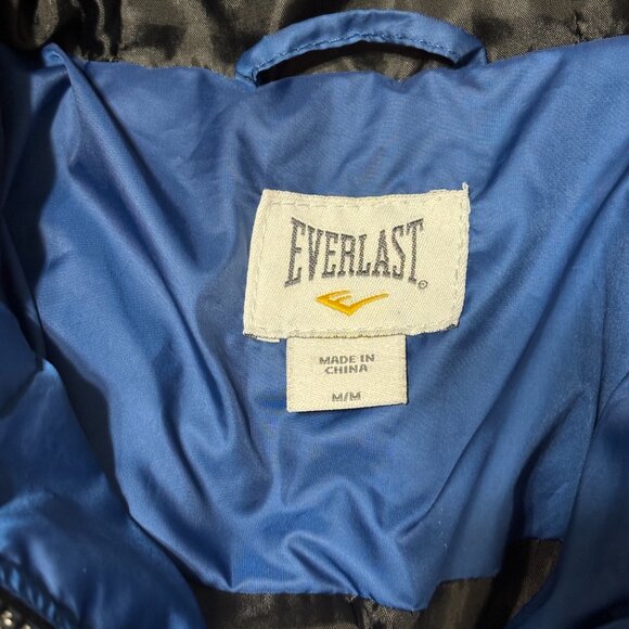 Everlast Puffer Jacket Blue Hooded Zip Front Quilted Coat Women’s M Polyester - Picture 4 of 13